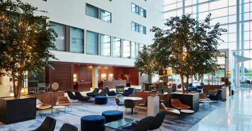 Leicester Marriott Hotel lobby